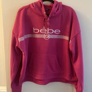 New w/o tags  BEBE, sport women, hoodie, sweatshirt, fuchsia in color